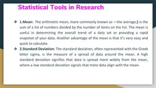 example of statistical tool in qualitative research