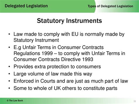 example of statutory instrument