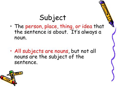 example of subject and object in a sentence