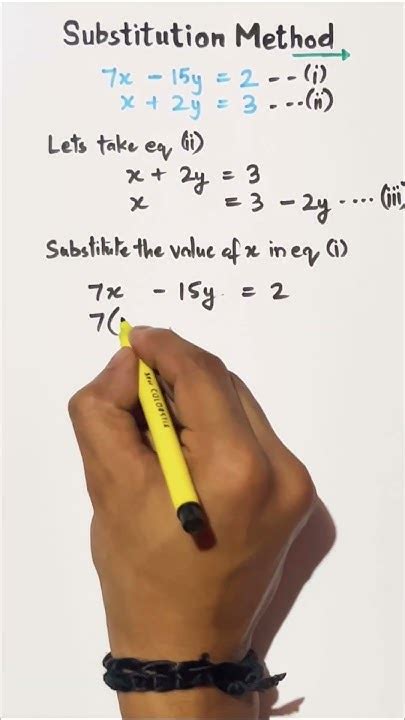 example of substitution method class 10