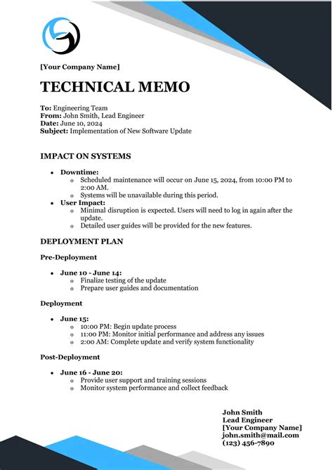 Example Of Technical Memo