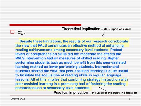 example of theoretical implications in research