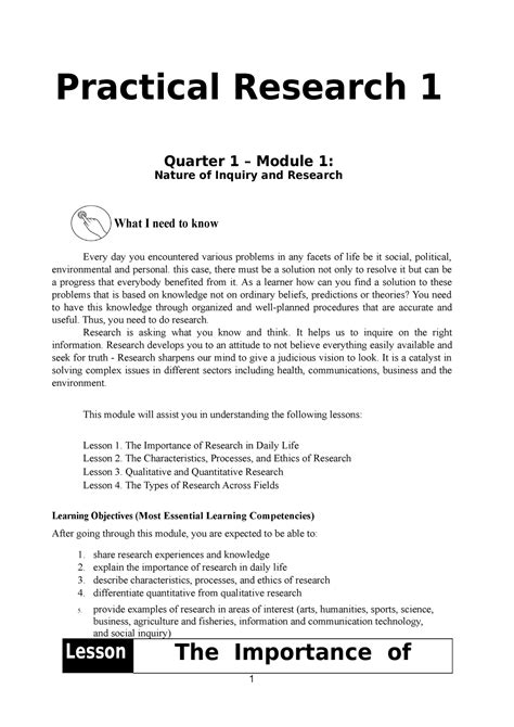 example of topic in practical research 1