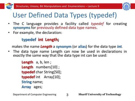 example of user defined data type in c language