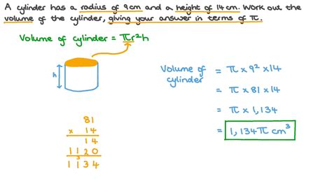 Example Problem Of Volume Of Cylinder