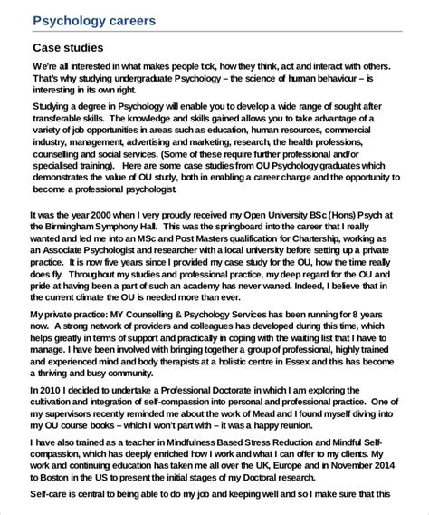 Example Psychology Case Study