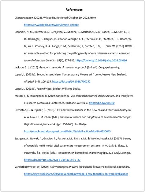example reference list apa 7