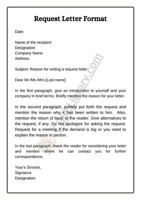 example request letter format