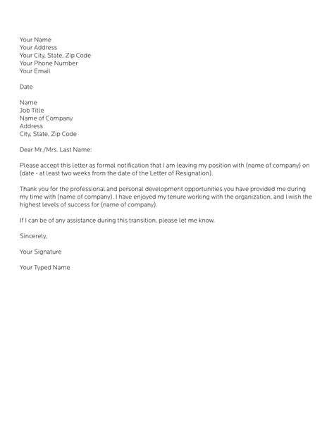 Simple Resignation Letter 59+ Examples, Format, Sample Examples