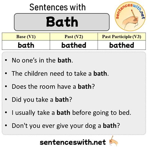 Example Sentence Using Bath