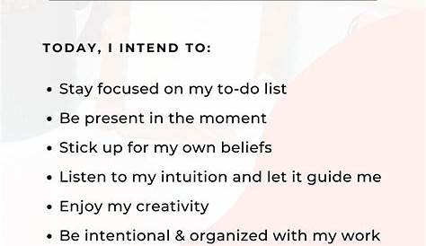 How To Set Daily Intentions - The Blissful Mind