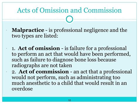 examples of act of omission
