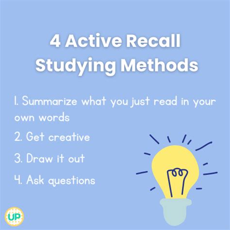 examples of active recall studying