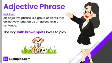 examples of adjective phrase with explanation
