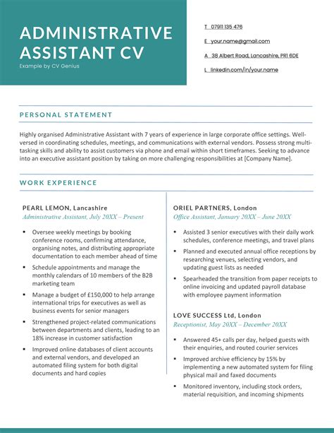examples of administrative assistant tasks