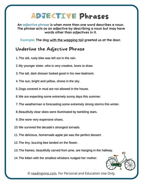 examples of adverb phrases exercises with answers