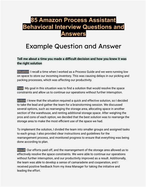 examples of amazon behavioral interview questions