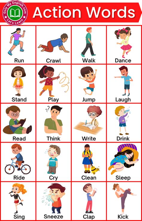 examples of an action words
