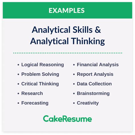 examples of analytical skills in the workplace