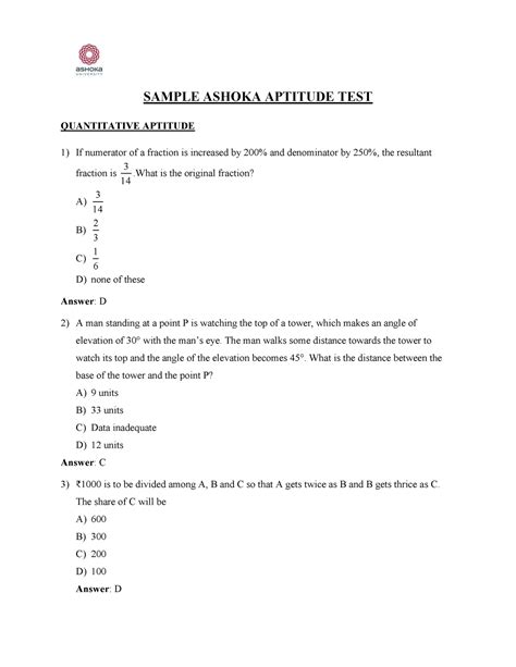 examples of aptitude tests in uganda