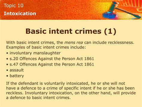 examples of basic intent offences
