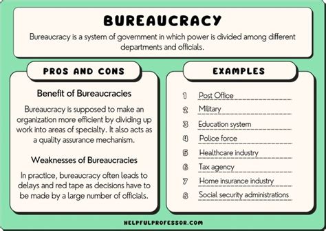 examples of bureaucratic organizations