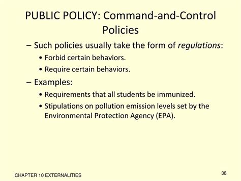 examples of command and control environmental policy