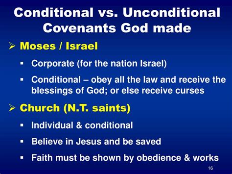 Examples Of Conditional Promises In The Bible