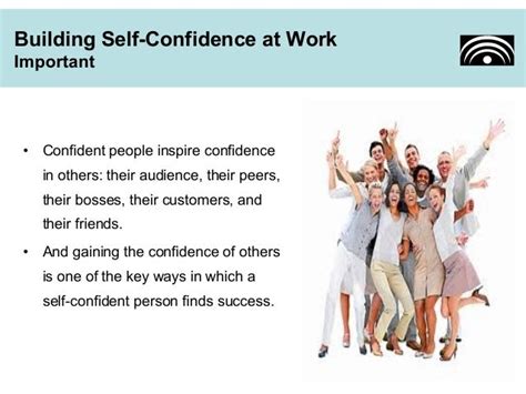 examples of confidence in the workplace
