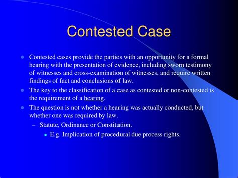 examples of contested cases