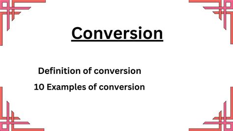 Examples Of Conversion Words
