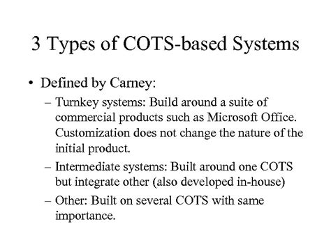 Examples Of Cots Software