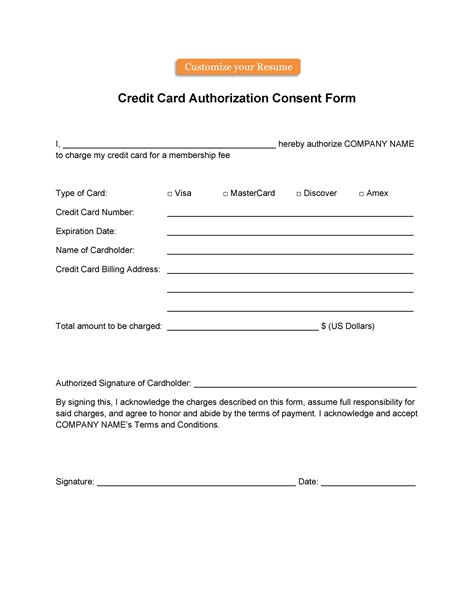 examples of credit card authorization forms