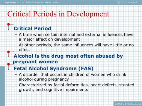 examples of critical periods in child development