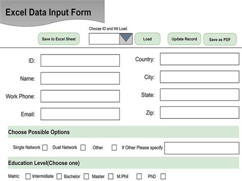 examples of data capture forms