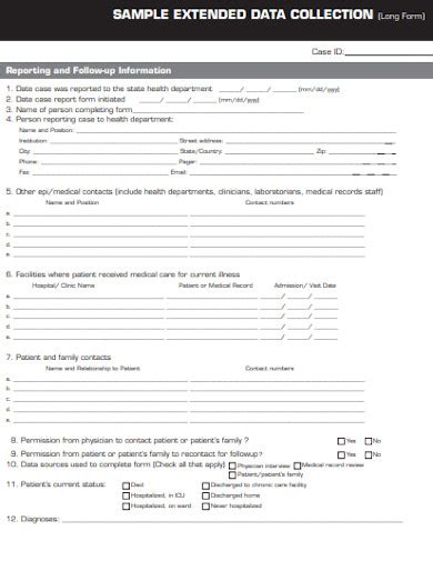 examples of data collection forms