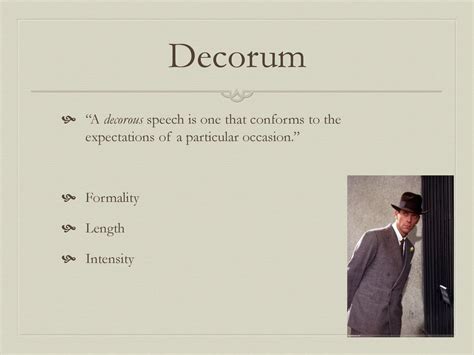 Examples Of Decorum In Speeches