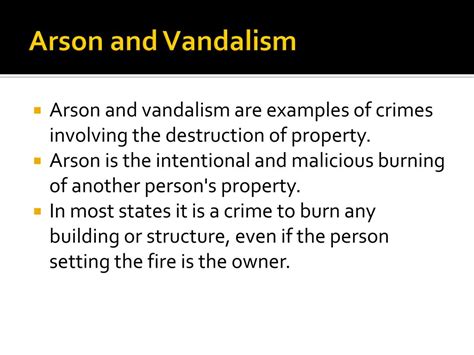 examples of destructive arson