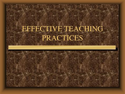 examples of effective teaching practices
