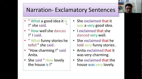 examples of exclamatory sentences in direct and indirect speech