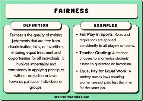 examples of fairness in school