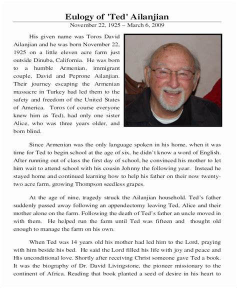 examples of father's obituary