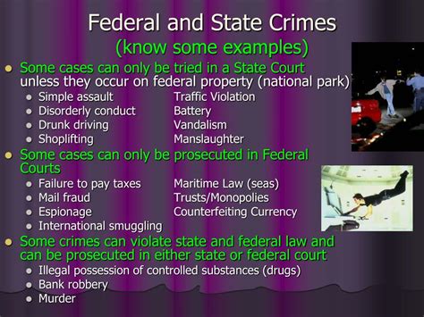 examples of federal crimes