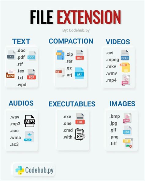 Examples Of File Extension And Their Meaning