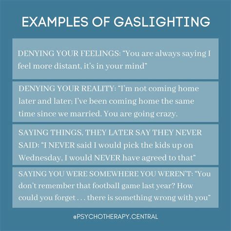 examples of gaslighting in relationships reddit