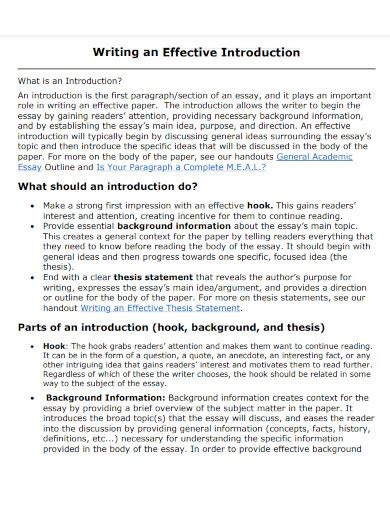examples of good and bad introduction paragraphs