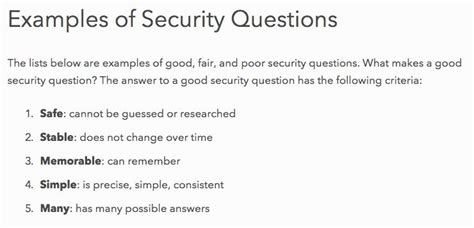 examples of good security questions