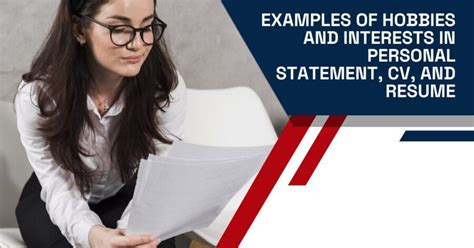 examples of hobbies and interests in personal statement for resume