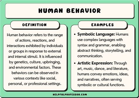 examples of human behavior patterns