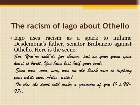 examples of iago being racist in othello